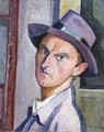 Self-portrait in a Purple Hat 1929 - Janos Kmetty