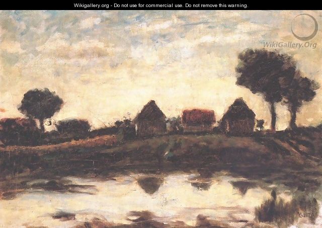 Farmhouse with Lake 1910s - Jeno Remsey