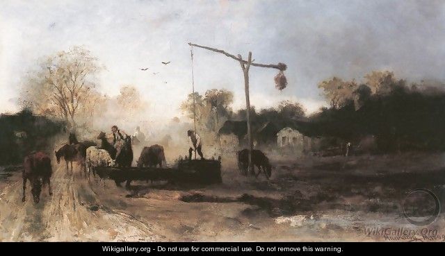 Watering 1869 - Mihaly Munkacsy