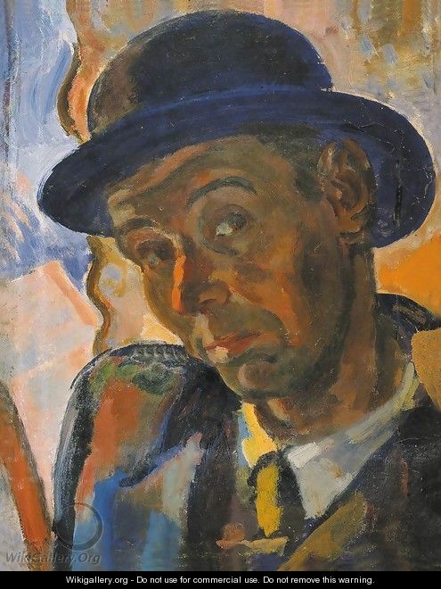 Self portrait in Blue Hat 1938 - Istvan Reti