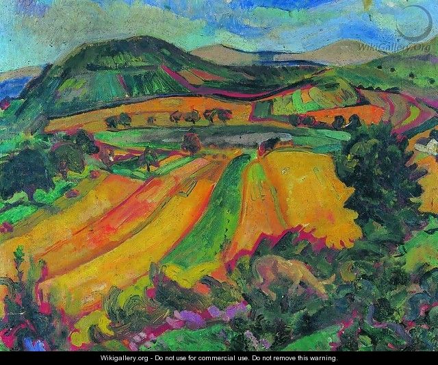 Landscape with Coloured Parcels 1960 - Istvan Reti
