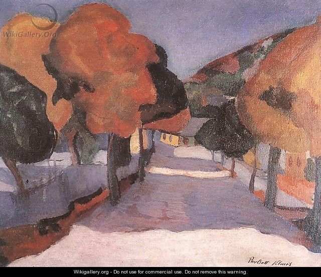 Street at Nagybanya 1907 - Tibor Duray