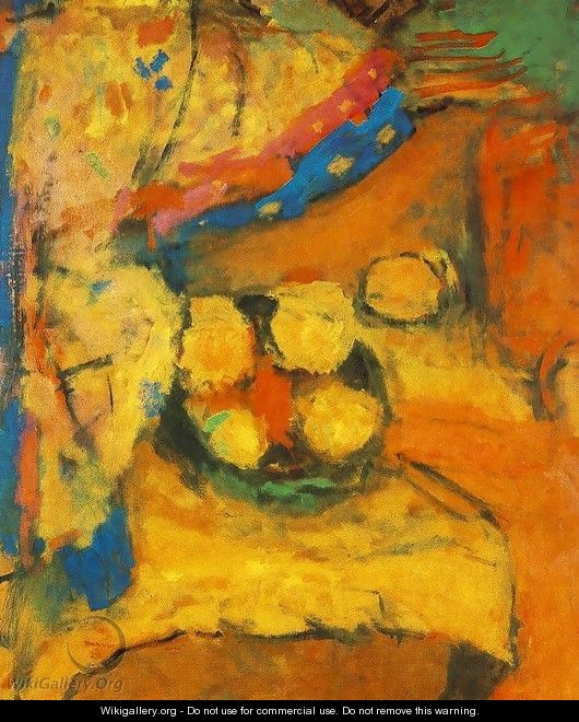 Still life in Yellow 1960 - Auguste Herbin