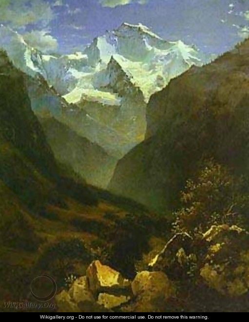 View Of The Swiss Alps From Interlaken 1862 - Alexei Kondratyevich Savrasov