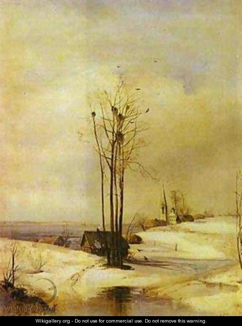 Early Spring Thaw 1880s - Alexei Kondratyevich Savrasov