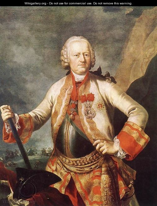 Portrait of Karoly Jozsef Batthysany 1760s - Martin II Mytens or Meytens
