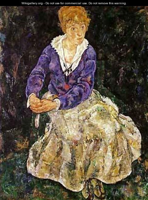 Portrait of the Artist Wife Seated 1918 - Egon Schiele