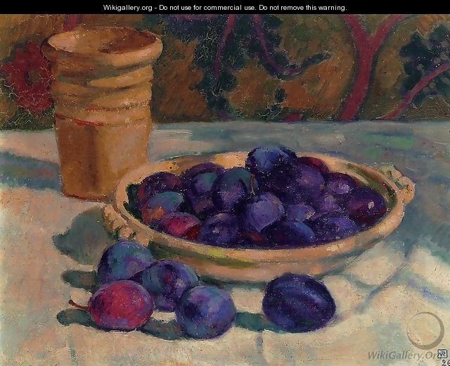 Still Life with Plums 1926 - Theo Van Rysselberghe