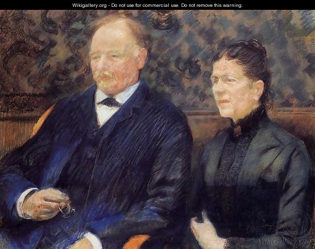 Portrait of Frederic-Gustave Scholobach and His Wife 1892 - Theo Van Rysselberghe
