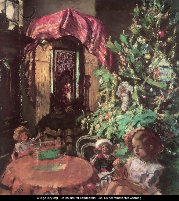 Zuzu under the Christmas Tree 1914 - Istvan Csok