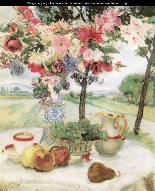 Still life with Flowers (Breakfast Table) 1913 - Istvan Csok