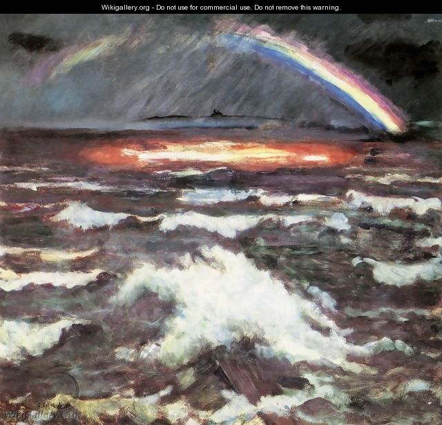 Rainbow over Lake Balaton 1930 - Istvan Csok