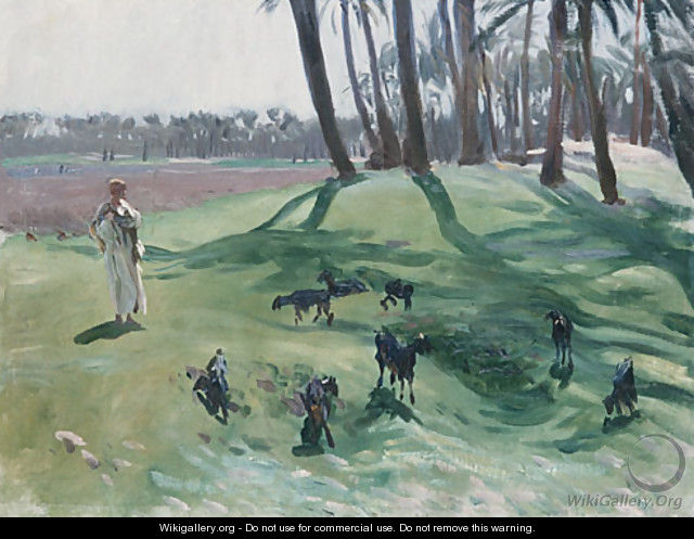 Landscape with Goatherd - John Singer Sargent