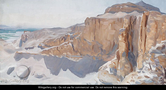 Cliffs at Deir el Bahri Egypt - John Singer Sargent
