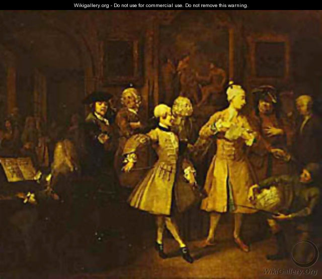 Surrounded By Artists And Professors (A Rakes Progress) 1732 - William Hogarth
