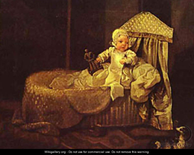 Gerard Anne Edwards In His Cradle 1733 - William Hogarth