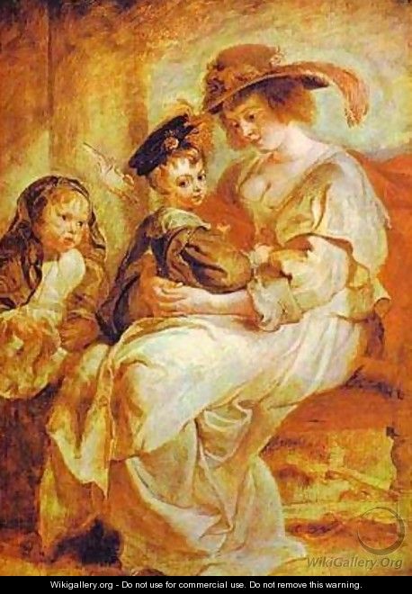 Helene Fourment With Her Children 1635 - Peter Paul Rubens