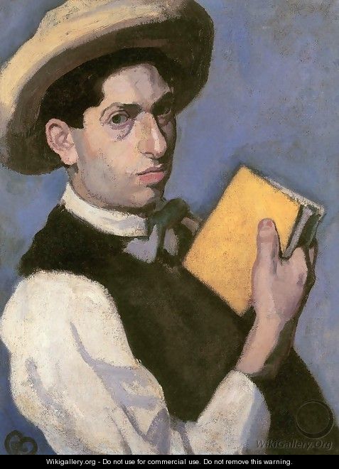 Self portrait with Straw Hat 1906 - Paul Brill