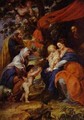 The St Ildefonso Altar (Outer Wings) The Holy Family Under The Apple Tree 1630-1632 - Peter Paul Rubens