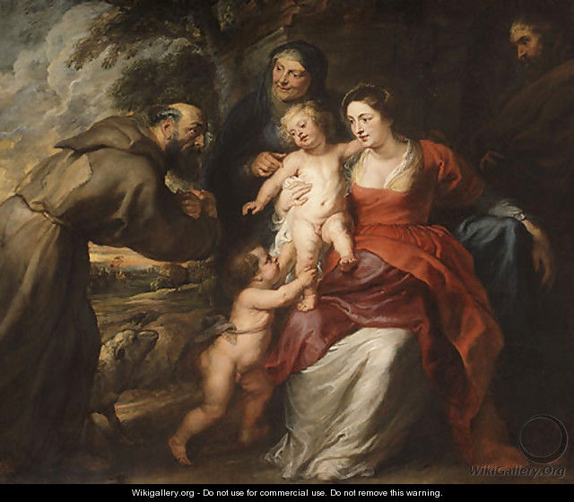 The Holy Family with Saints Francis and Anne and the Infant Saint John the Baptist probably early 1630s - Peter Paul Rubens