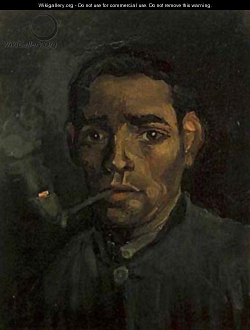Head Of Young Peasant With Pipe 1884 - Vincent Van Gogh