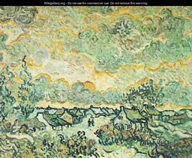 Cottages And Cypresses Reminiscence Of The North 1890 - Vincent Van Gogh