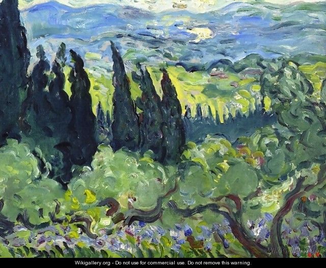 Italian Landscape Cypresses 1902 - Leon De Smet