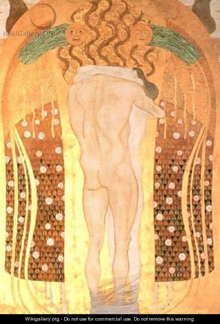Hymn to Joy Detail from Bethoven Friezze 1902 - Gustav Klimt