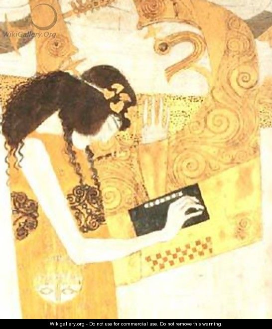 Hymn to Joy Detail from Bethoven Frieze 1902 - Gustav Klimt