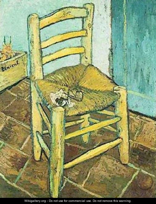 Vincents Chair With His Pipe 1888 - Vincent Van Gogh