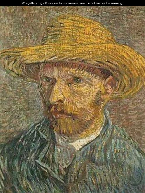 Self Portrait With Straw Hat 1 1888 - Vincent Van Gogh