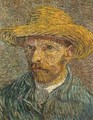 Self Portrait With Straw Hat 1 1888 - Vincent Van Gogh