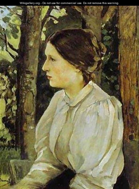 Portrait Of Tatyana Vasnetsova The Artists Daughter 1897 - Viktor Vasnetsov