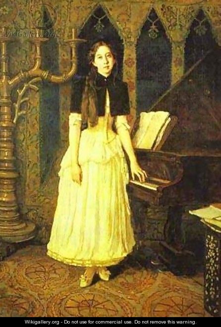Portrait Of Elena Prakhova 1894 - Viktor Vasnetsov