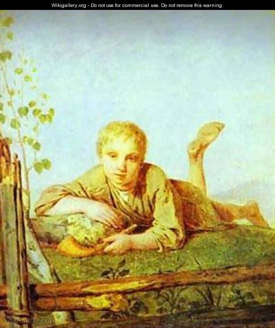 A Herd Boy With A Pipe 1820s - Aleksei Gavrilovich Venetsianov