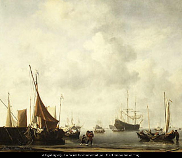 Entrance to a Dutch Port ca 1665 - Willem van de, the Younger Velde