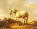 A White Stallion In A Landscape - Eduard Veith