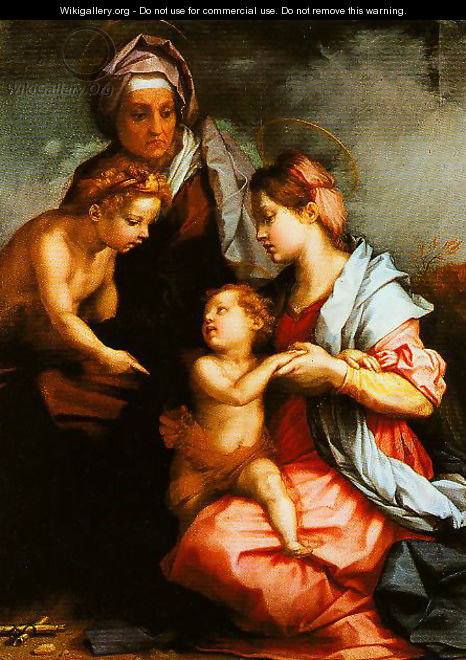 Madonna and Child with SS Elizabeth and the Young John (The Medici Holy Family) - Andrea Del Sarto
