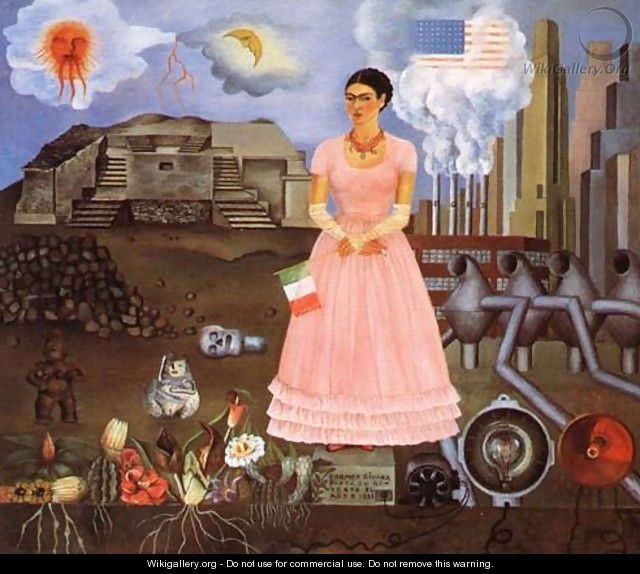 Self Portrait On The Borderline Between Mexico And The United States 1932 - Frida Kahlo