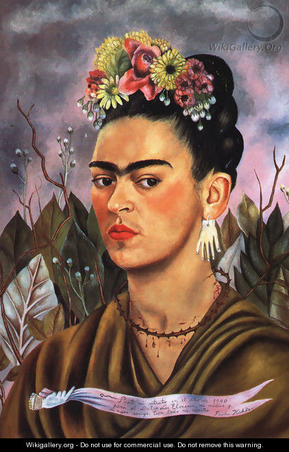 Self Portrait Dedicated To Dr Eloesser 1940 - Frida Kahlo