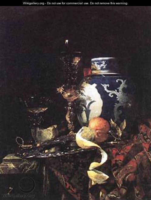 Still Life With A Late Ming Ginger Jar 1669 - Willem Kalf