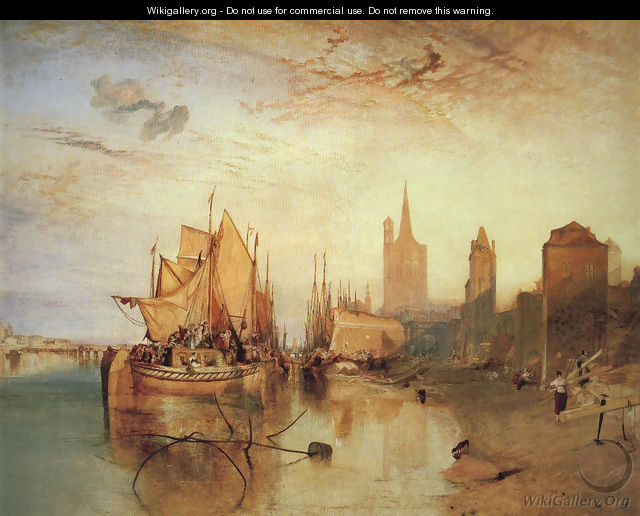 Cologne The Arrival of a Packed Boat Evening 1826 - Joseph Mallord William Turner