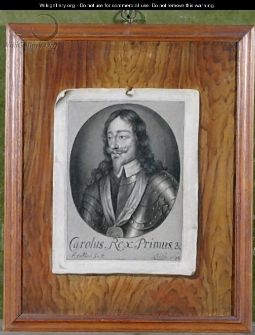 Trompe LOeil Still Life of a Print of Charles I 1600-49 - Evert Collier