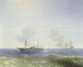 Battle of steamship Vesta and Turkish ironclad - Ivan Konstantinovich Aivazovsky