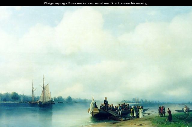 Arrival Peter the First on river Neva - Ivan Konstantinovich Aivazovsky
