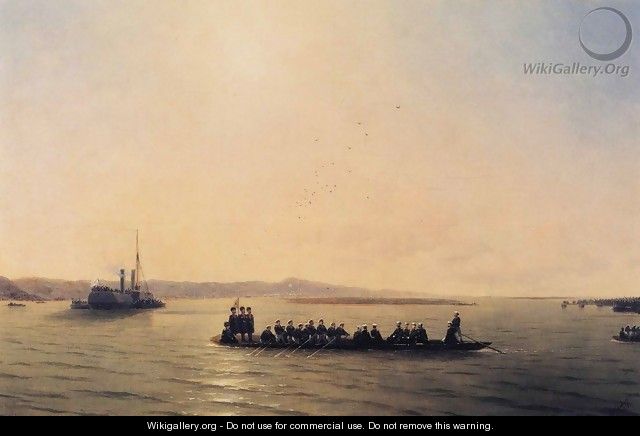 Alexander II Crossing the Danube - Ivan Konstantinovich Aivazovsky
