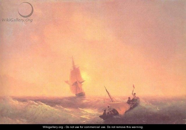 After shipwreck - Ivan Konstantinovich Aivazovsky