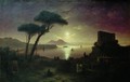 The Bay of Naples at moonlit night - Ivan Konstantinovich Aivazovsky