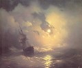 Tempest on the sea at night - Ivan Konstantinovich Aivazovsky