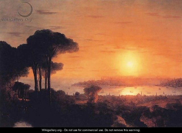 Sunset over the Golden Horn - Ivan Konstantinovich Aivazovsky